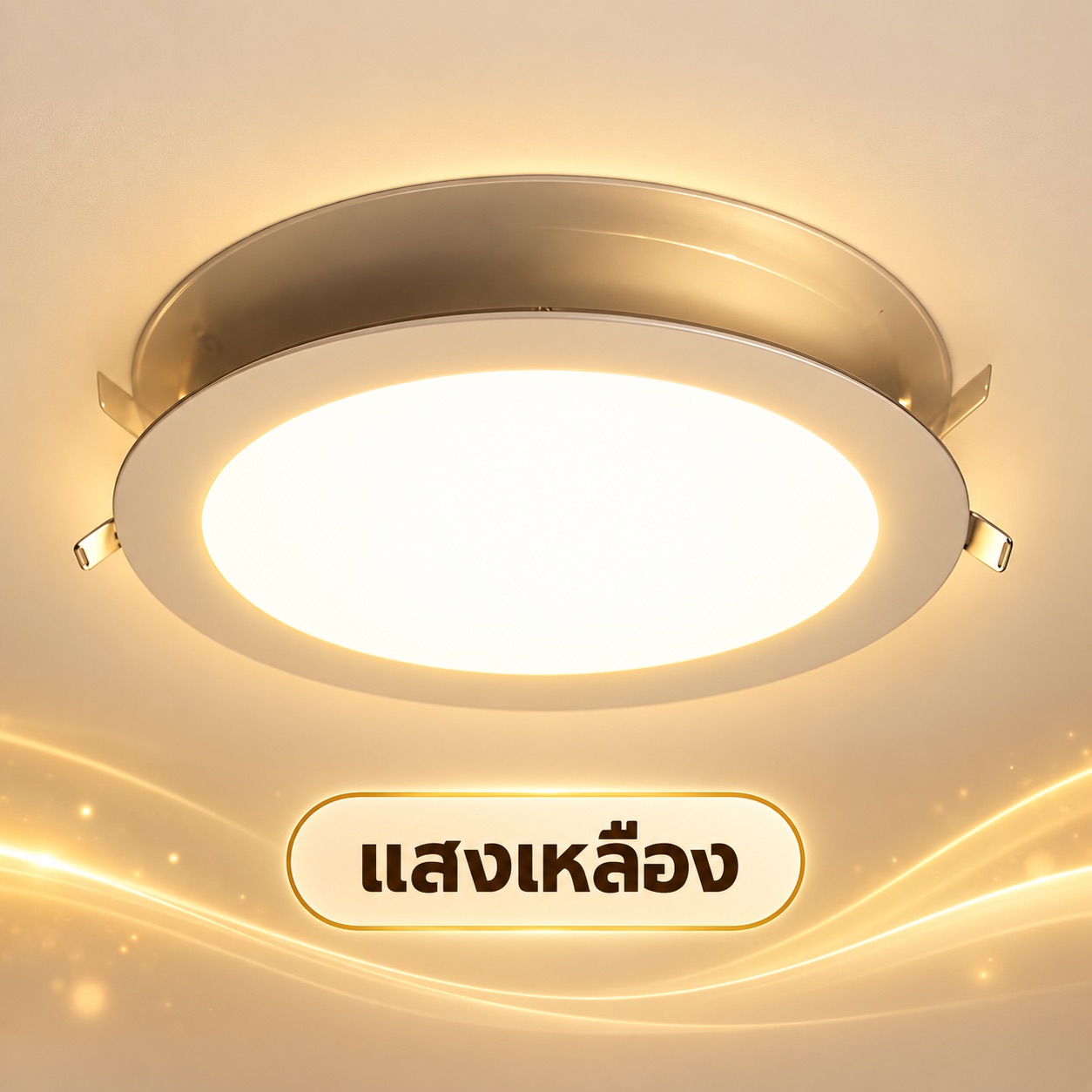 พาเนล กลม TD 18W แสงเหลือง