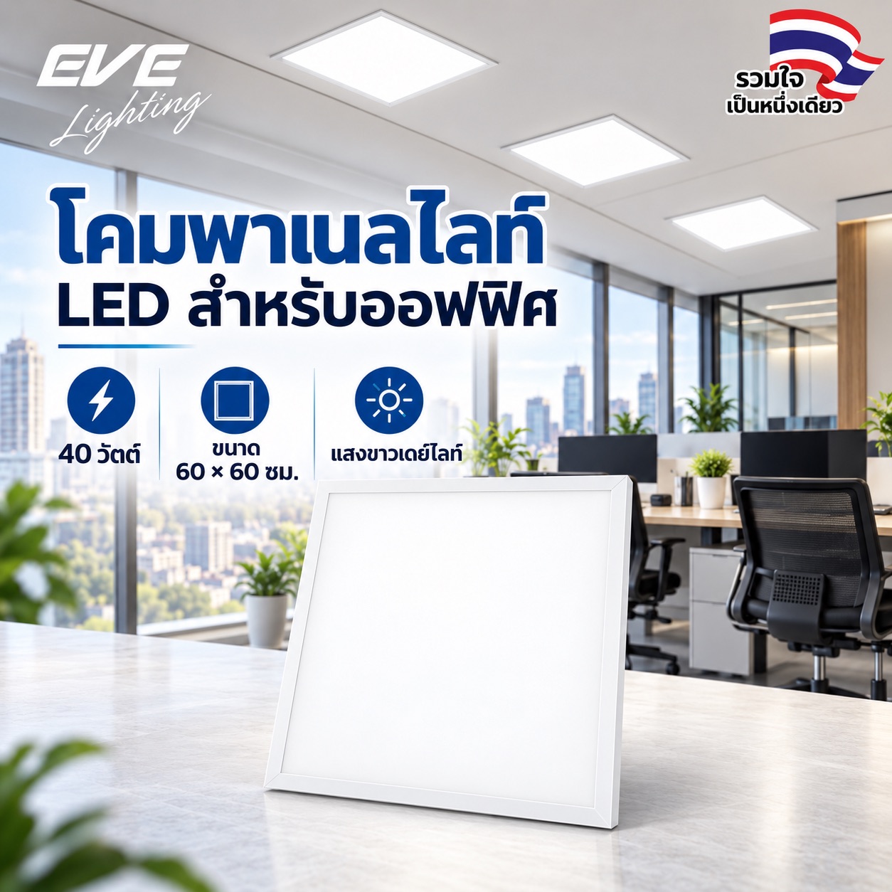 40W 60x60ซม.