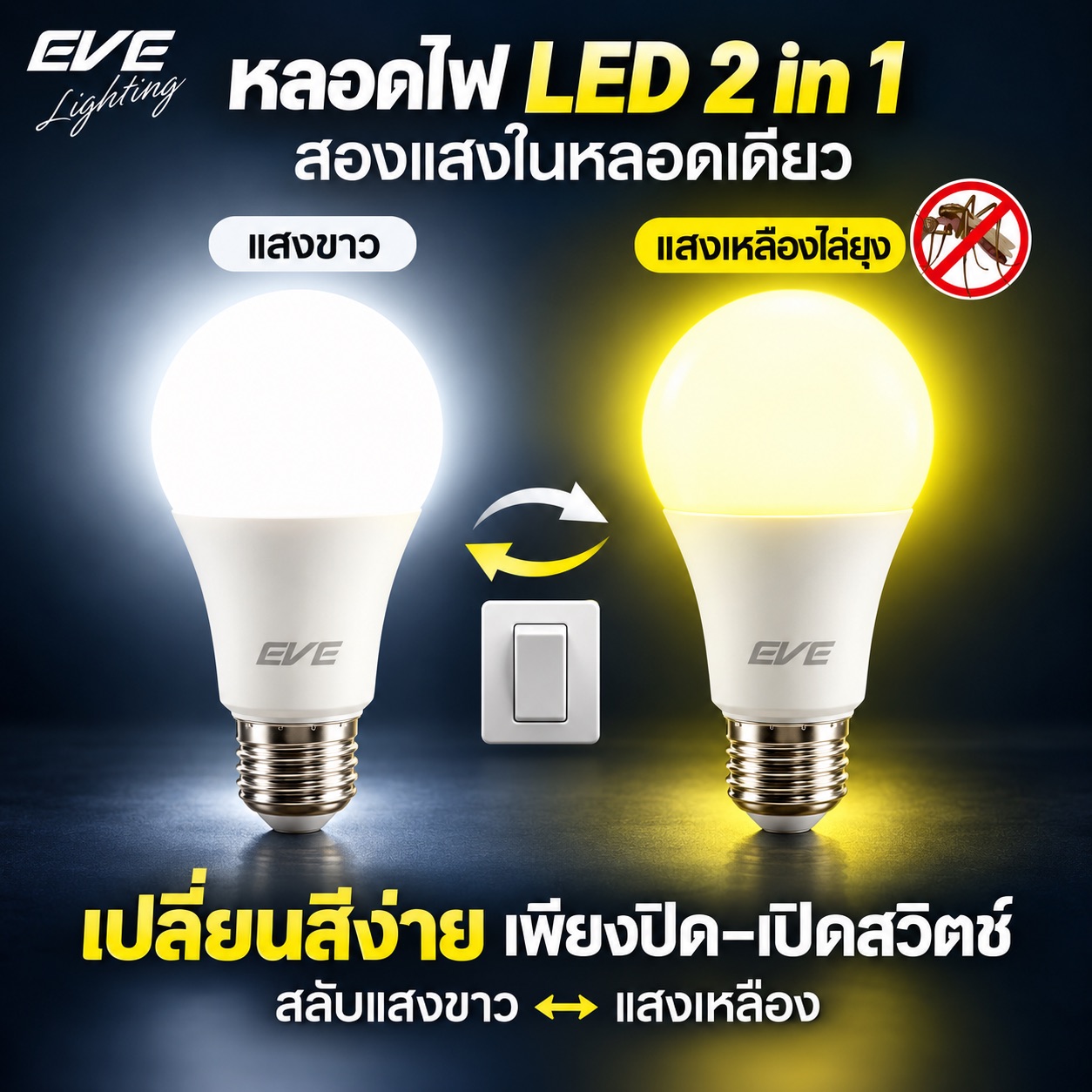 หลอดไล่ยุง เปลี่ยนสีได้