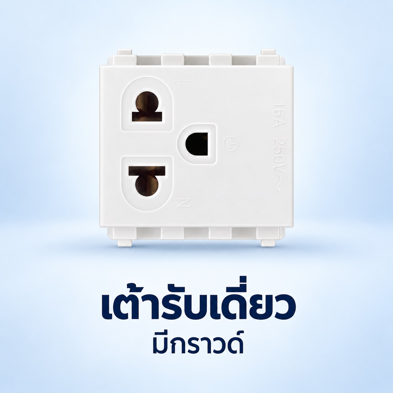 เต้ารับเดี่ยว 2 ช่อง