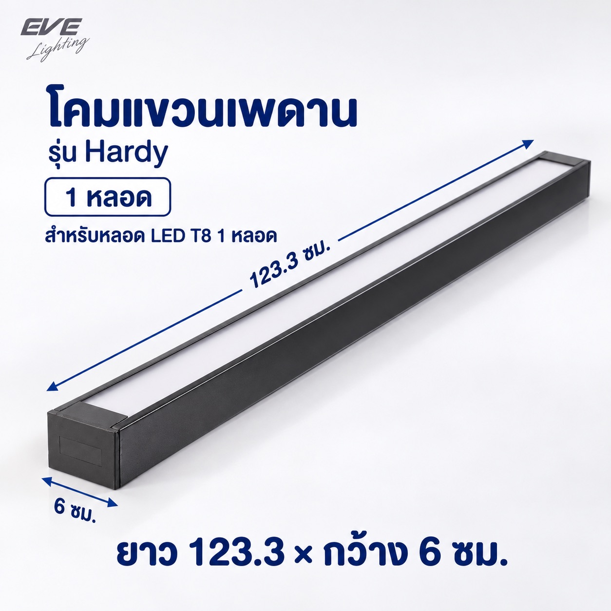 โคมไฟแขวนเพดาน แบบใส่ 1 หลอด