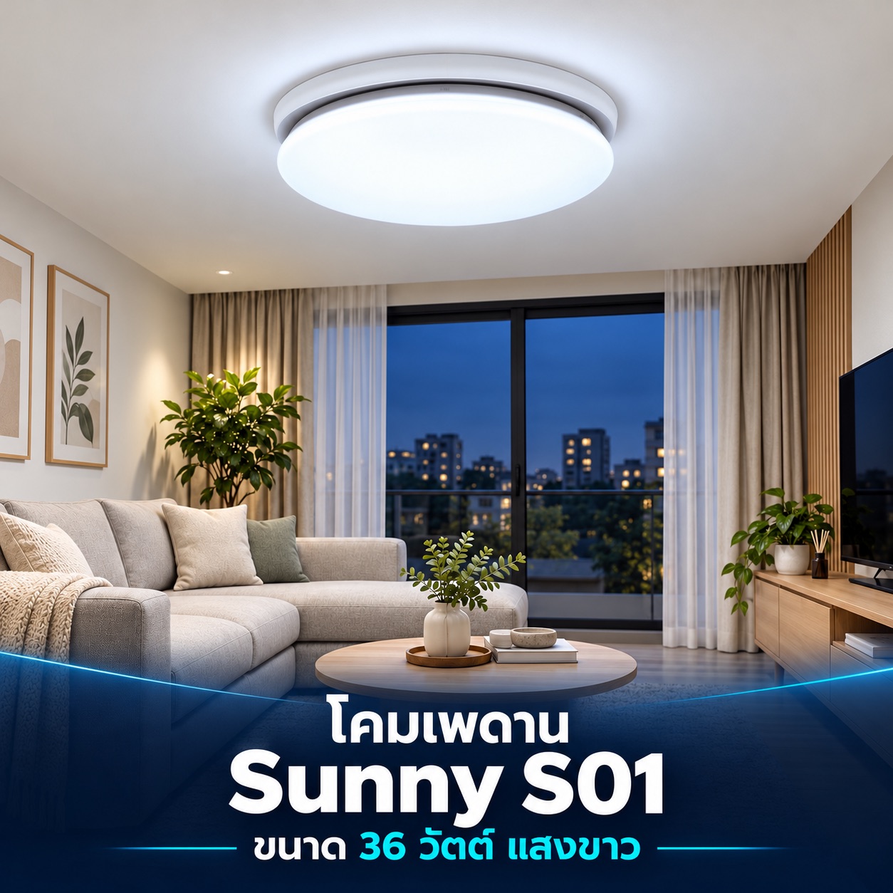 Sunny S01 36W ลายเรียบ