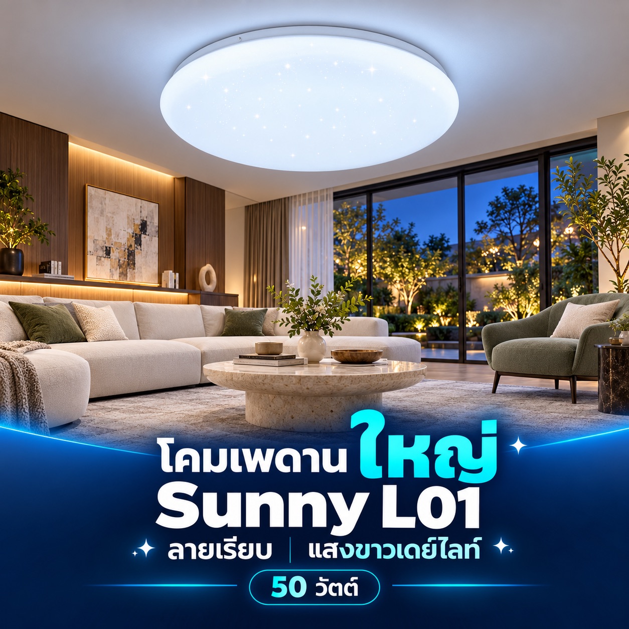 ไซส์ใหญ่ Sunny L01 แสงขาว