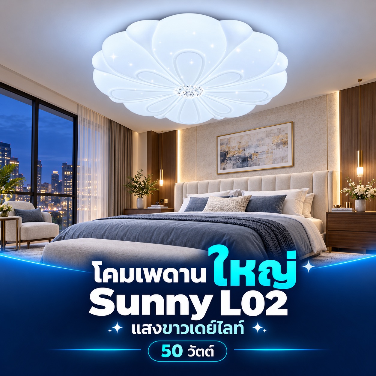 ไซส์ใหญ่ Sunny L02 แสงขาว