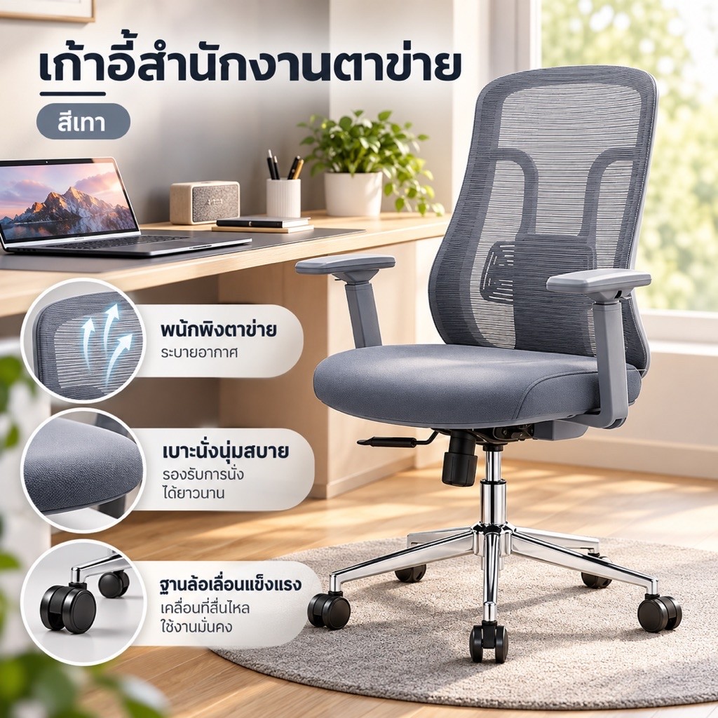 เก้าอี้ เบาะผ้า