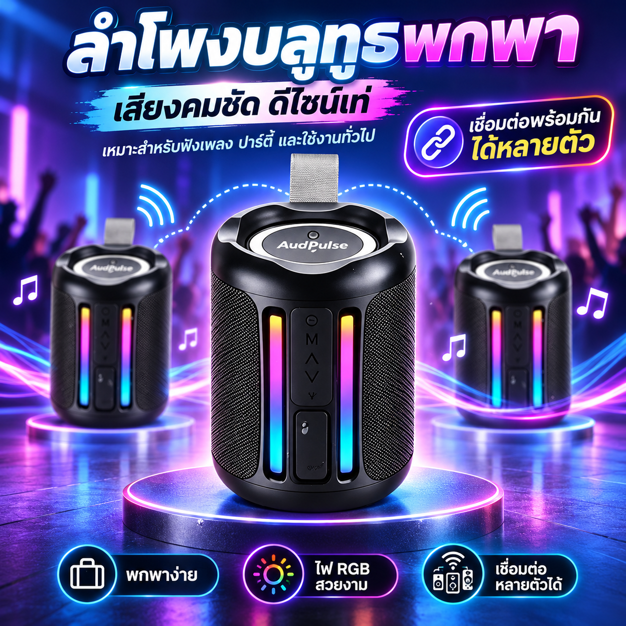 ลำโพง รุ่น C สีดำ